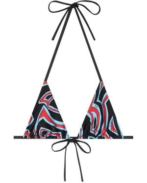 PUCCI Labirinto-Print Bikini Top - White