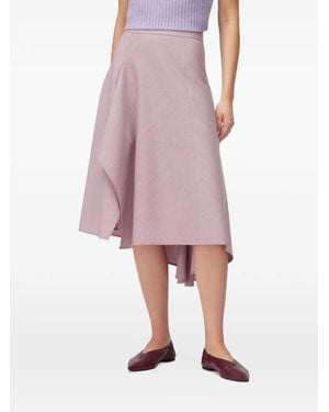 RETORI Asymmetrical Midi Skirt - Pink
