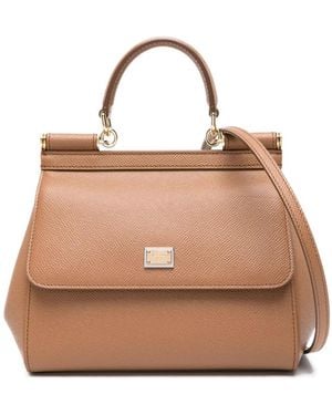 Dolce & Gabbana Sicily ハンドバッグ M - ナチュラル
