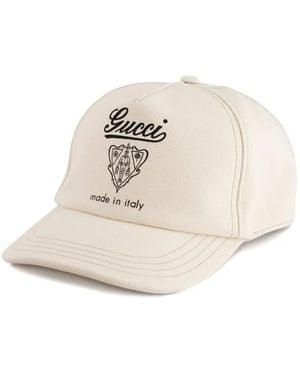 Gucci Logo-Print Cap - White