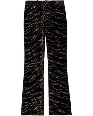 Zadig & Voltaire Tiger-Print Pants - Black