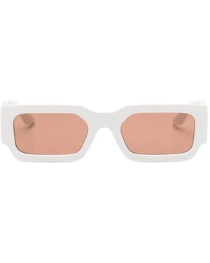 Versace Greca Rectangle-Frame Sunglasses - Pink