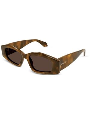 Alaïa Geometric Sunglasses - Brown