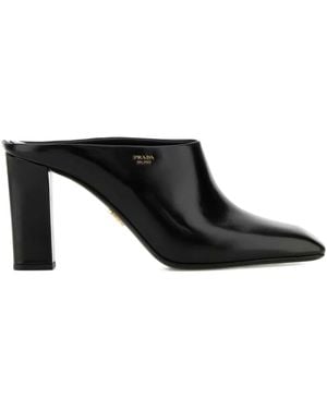 Prada Mules Mit Blockabsatz 85Mm - Schwarz