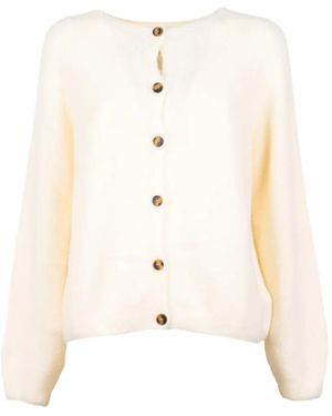 Vicario Cinque Button-Up Cardigan - White