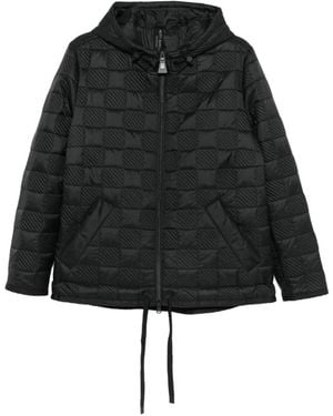 Betty Barclay Quilted-Design Hooded Jacket - Black