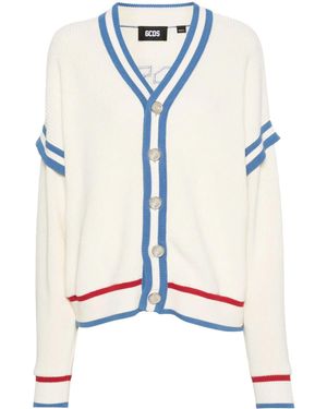 Gcds Cardigan À Patch Logo - Bleu