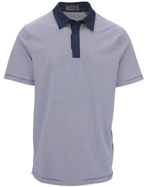 G/FORE ストライプ ポロシャツ - ブルー