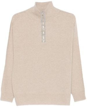 D.exterior Half-zip Sweater - ナチュラル