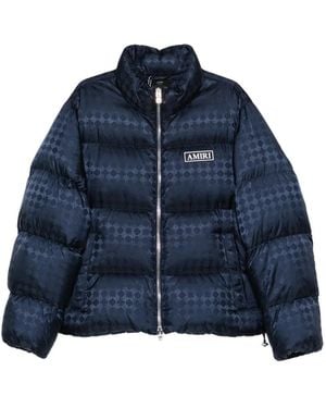 Amiri Ma Quad Jacquard Puffer Jacket - Blue