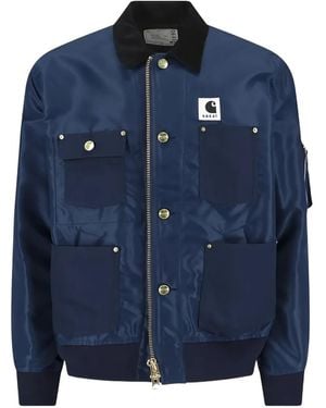 Carhartt Corduroy-Collar Patch-Pocket Jacket - Blue