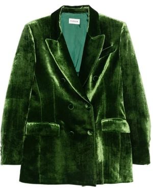 P.A.R.O.S.H. Peak-Lapel Double-Breasted Blazer - Green