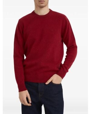 Barbour Logo-Embroidered Flecked Sweater