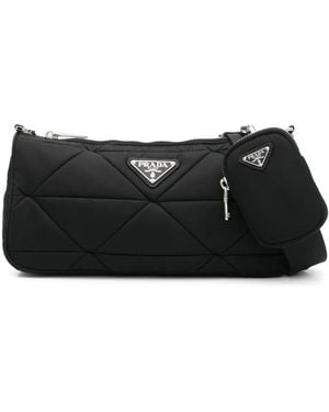 Prada Borsa A Tracolla Imbottita Re-Nylon - Nero