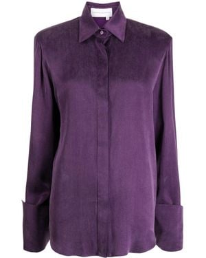 Aleksandre Akhalkatsishvili Padded Long-Sleeve Shirt - Purple