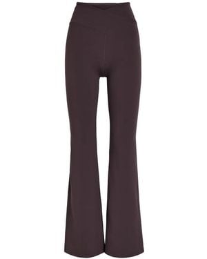 Tala Cross-Waist Flared Yoga Pants - Purple