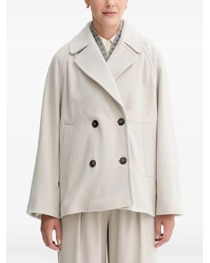 Marc O' Polo Double-Breasted Coat - White