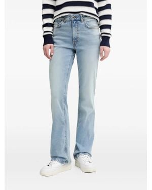 Benetton Logo-Patch Denim Jeans - Blue