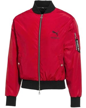 PUMA Kooples Zip-Up Bomber Jacket - Red