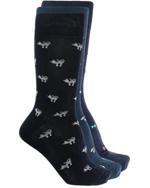 Paul Smith Intarsia-Knit Socks - Blue