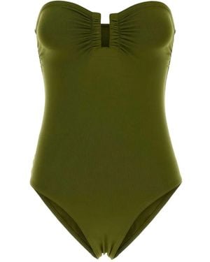 Eres Cassiopee Strapless-Keyhole Swimsuit - Green