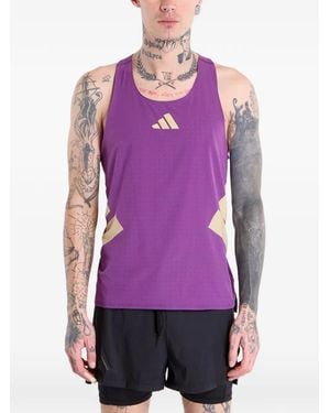 adidas Adizero Road To Records Tank Top - Purple