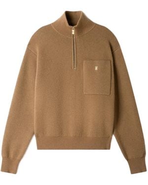 Sandro Sweatshirt Mit Brusttasche - Natur
