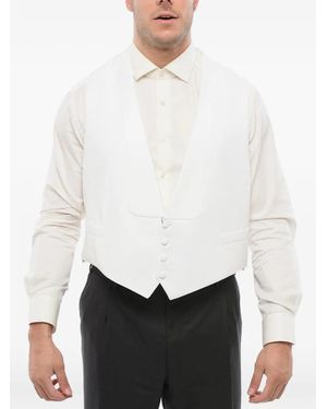 Corneliani Single-Breasted Embroidered Waistcoat - White