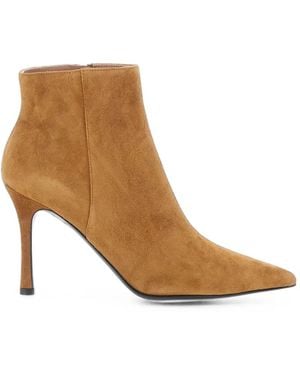 Pollini Pointed-Toe Ankle Boots - Brown