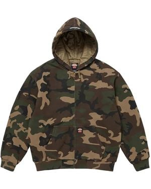 Supreme X Dickies Zip-Fastening Hoodie - Green
