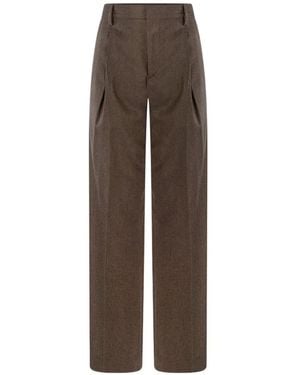 Briglia 1949 Pleated Straight-Leg Pants - Brown