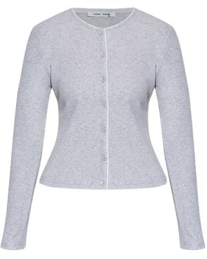 Samsøe & Samsøe Sajune Buttoned-Up Long-Sleeve Cardigan - Blue