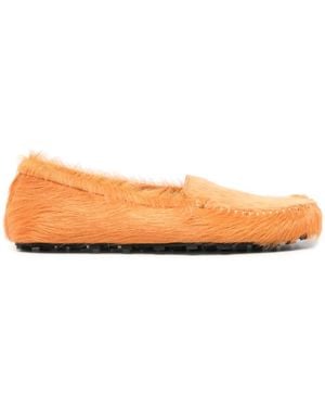 Marni Loafer Aus Kalbshaar - Orange