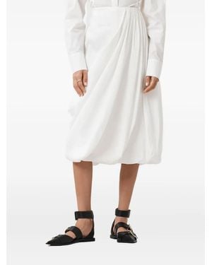 AllSaints Jupe Mi-Longue Nia À Design Drapé - Blanc