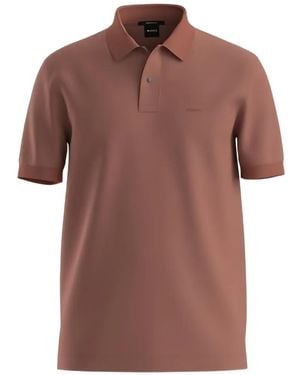 BOSS Polo Pallas - Marrone