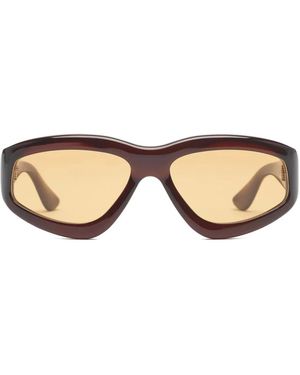 Port Tanger Geometric Amber Sunglasses - Natural