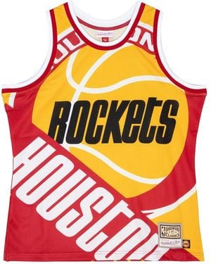 Mitchell & Ness Big Face Nba Houston Rockets Tank Top - Orange