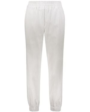 Moorer Corduroy Elasticated-Cuff Track Pants - White