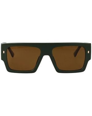 DSquared² Rectangle-Frame Sunglasses - Green