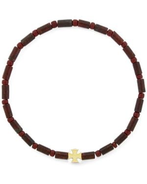 Luis Morais Maltese Cross Jasper Bracelet - Metallic