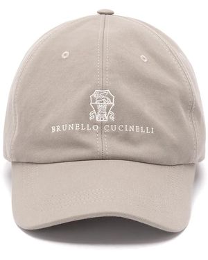 Brunello Cucinelli Logo-Embroidered Baseball Cap - Natural