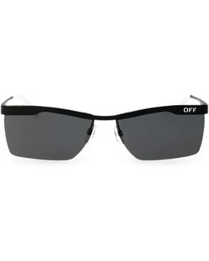 Off-White c/o Virgil Abloh Rectangle Semi-Rim Sunglasses - Black