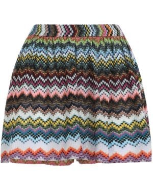 Missoni High-Waisted Shorts With Chevron Pattern - Gray