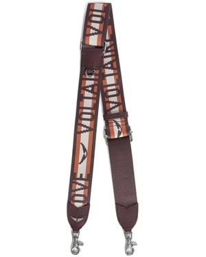 Zadig & Voltaire Logo-Print Bag Strap - Brown