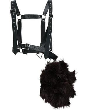 Noir Kei Ninomiya Faux-Leather Harness Vest - Black