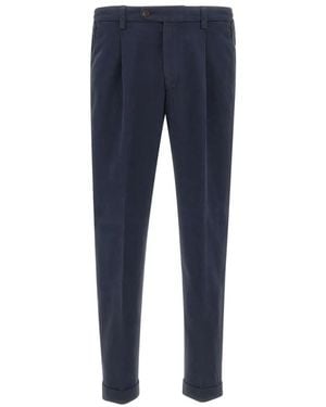 Devore Pantalones De Pinzas - Azul