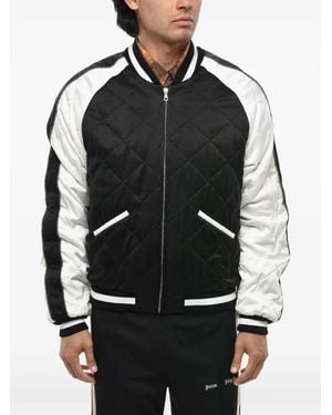 Palm Angels Sukajan Quilted Bomber Jacket - Black