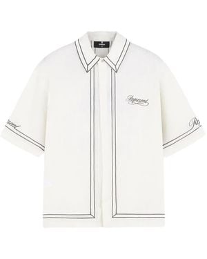 Represent Border Short-Sleeve Printed Shirt - White