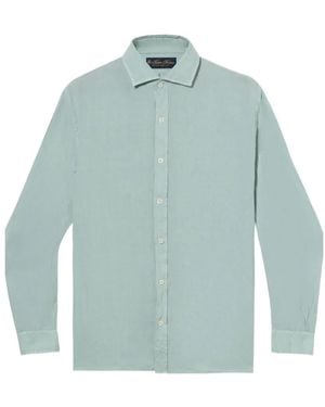 Brooks Brothers Spread-Collar Linen Shirt - Blue