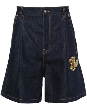 Off-White c/o Virgil Abloh 90S Logo Raw Shorts - Blue